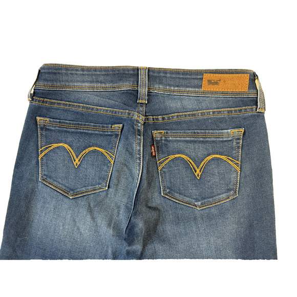 Levis Jeans Womens 1/25 Blue Skinny Low Rise Demi Curve Stretch Denim Pants - Picture 3 of 9